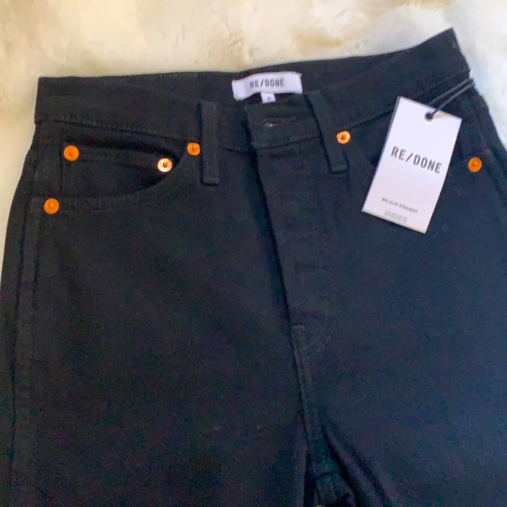 Redone jeans jet black